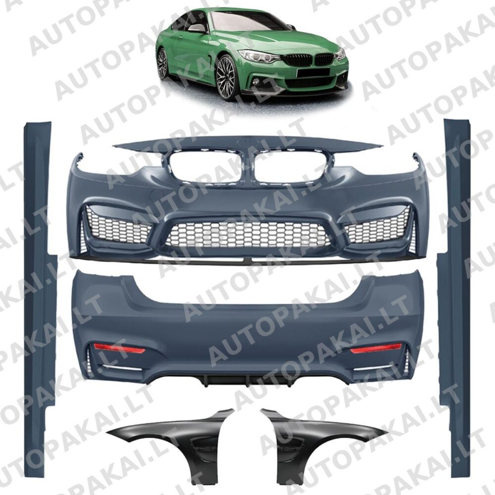 Bodykit Bumper Set PDC SRA + Fenders fit for BMW 4 F32,F33 Coupe Cabrio 13-20