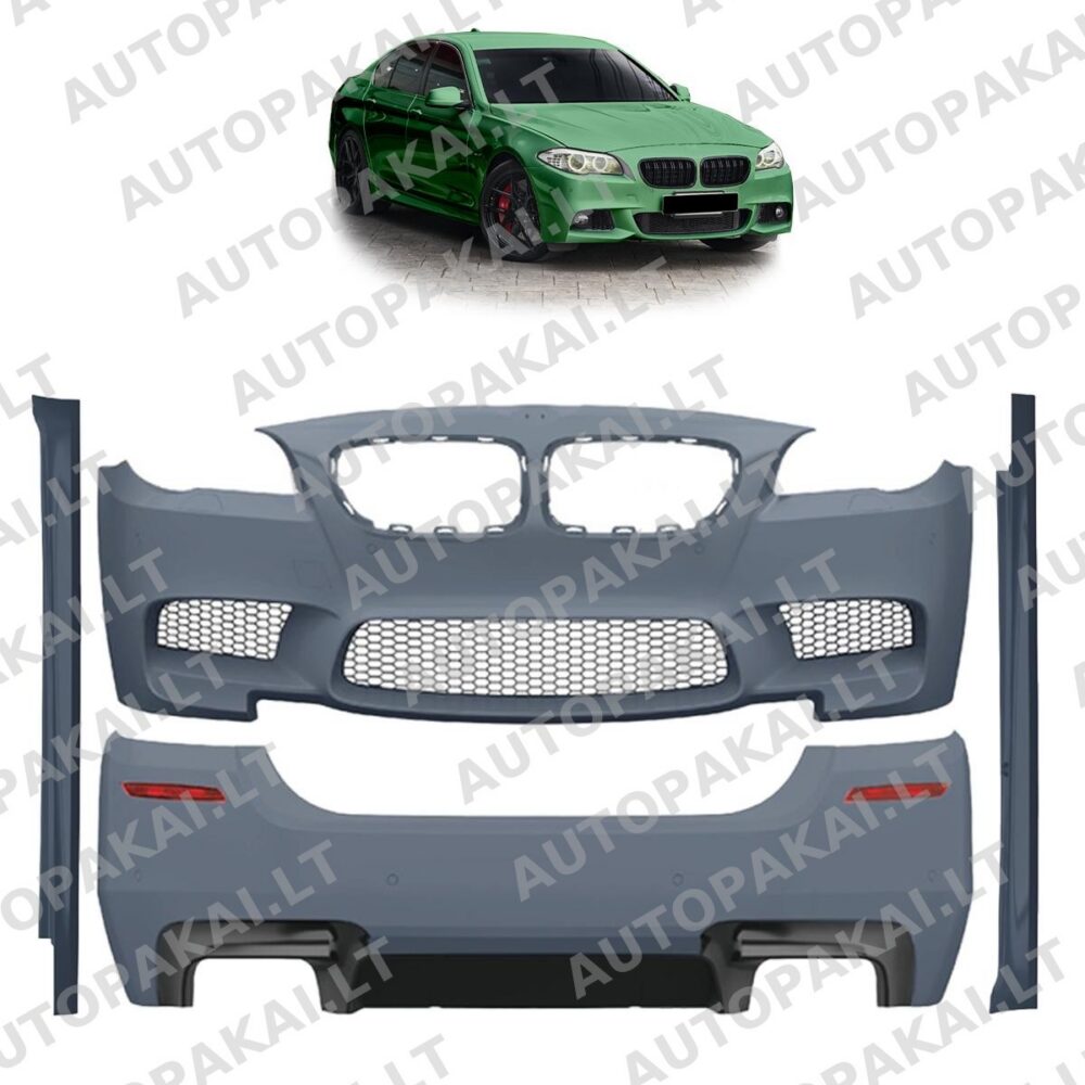 Plataus kėbulo komplekto bamperių sparnų komplektas, tinkantis BMW 5 (F10) sedanui 2010–2017 m.