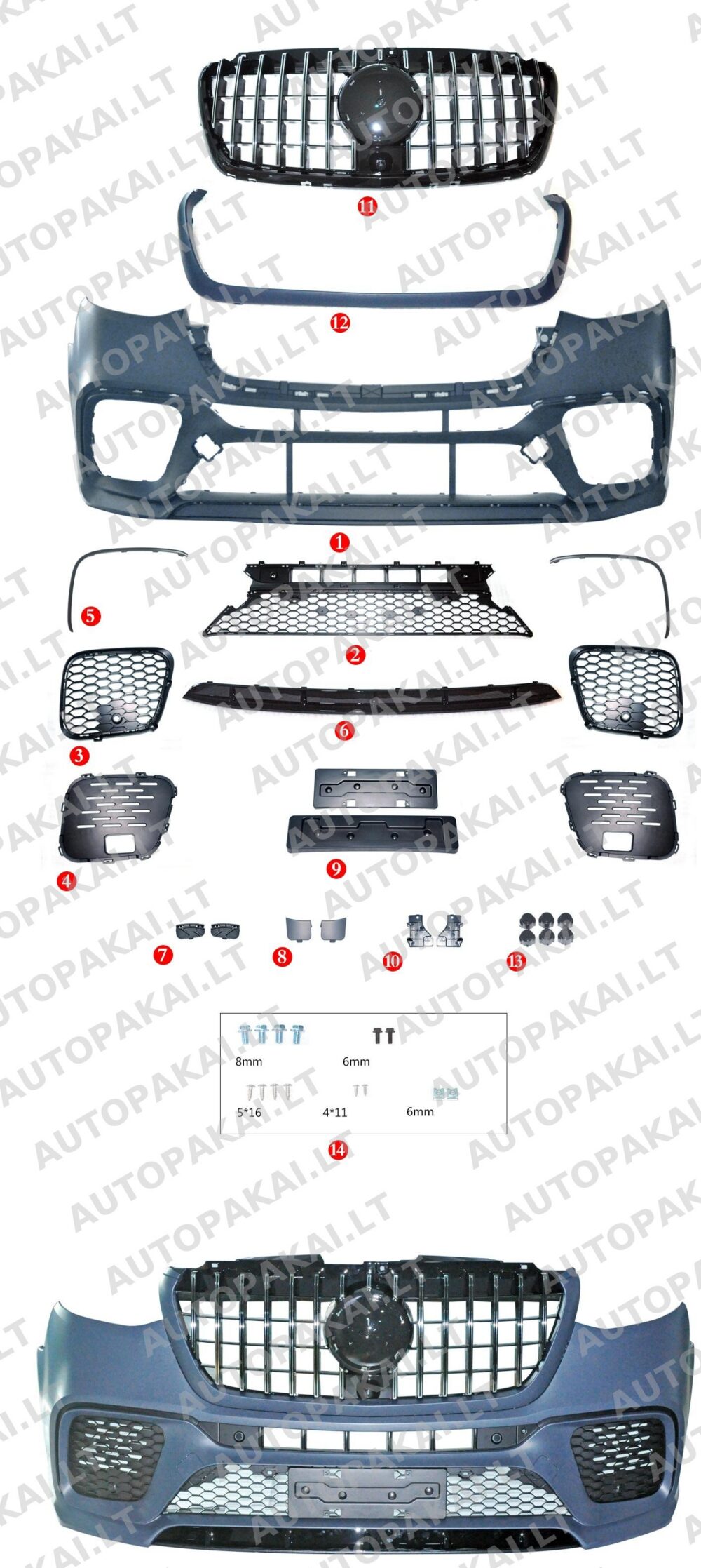 Full Body Kit suitable for Mercedes Sprinter W907 only for 5932mm length
