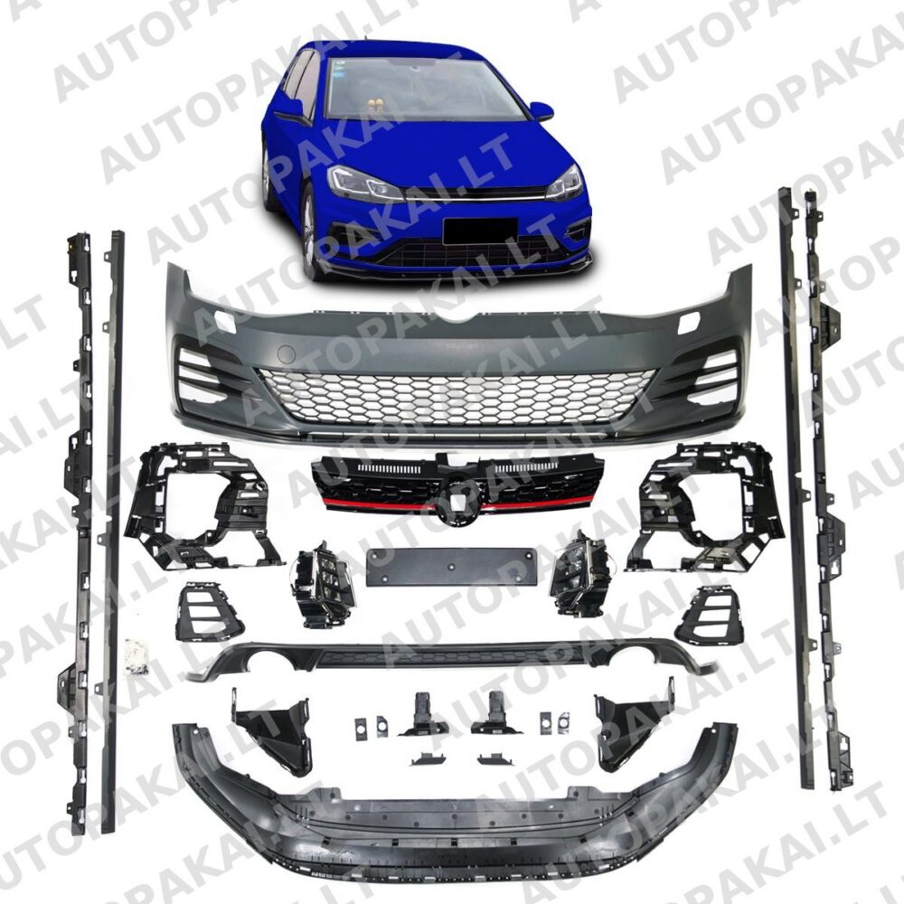 Bodykit Bumper Set SRA LED Fog Lights for VW Golf 7 Facelift 2017-2020