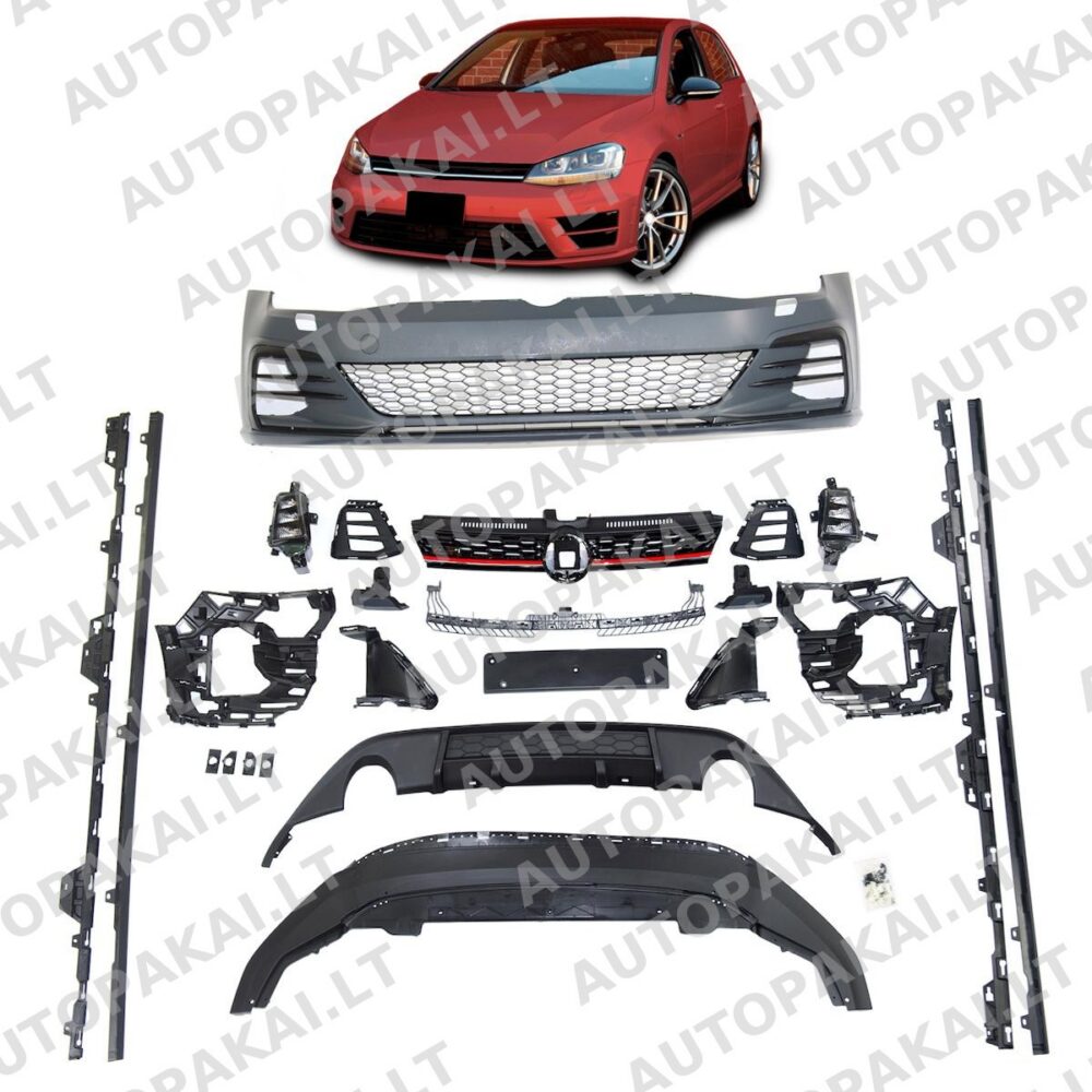 Bodykit Bumper Set SRA LED Fog Lights for VW Golf 7 Pre-Facelift 13-17