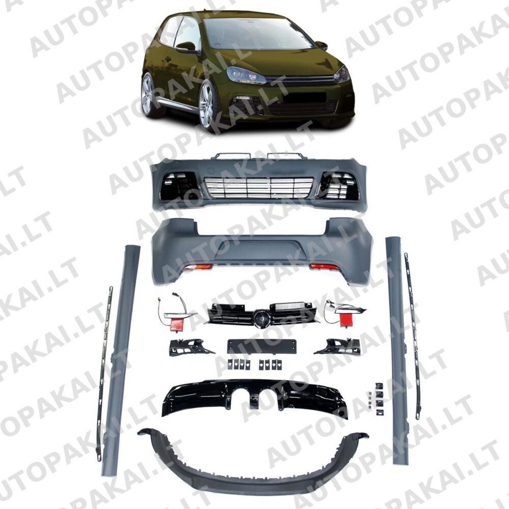 VW GOLF 6 2008-2012 LED DRL bamperių komplektas SRA