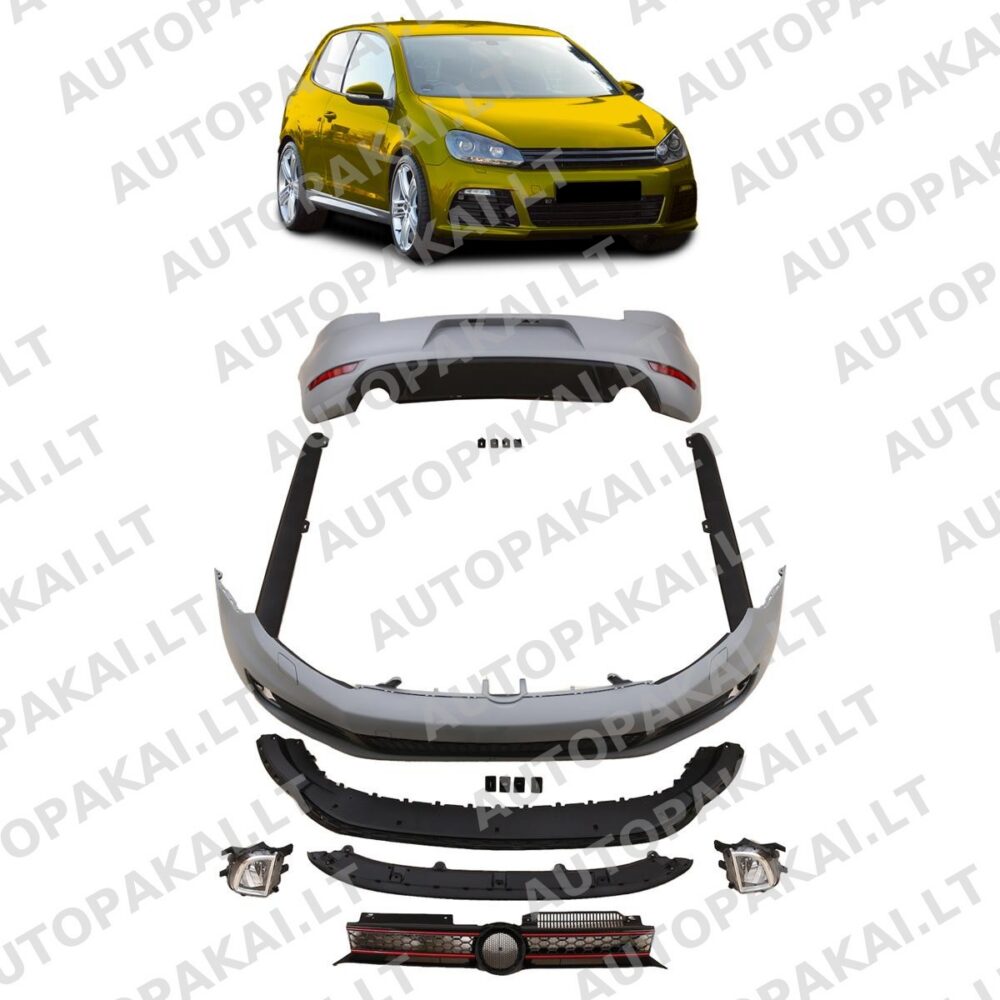 Bodykit Bumper Set SRA Fog Lights suitable for VW GOLF 6 2008-2012
