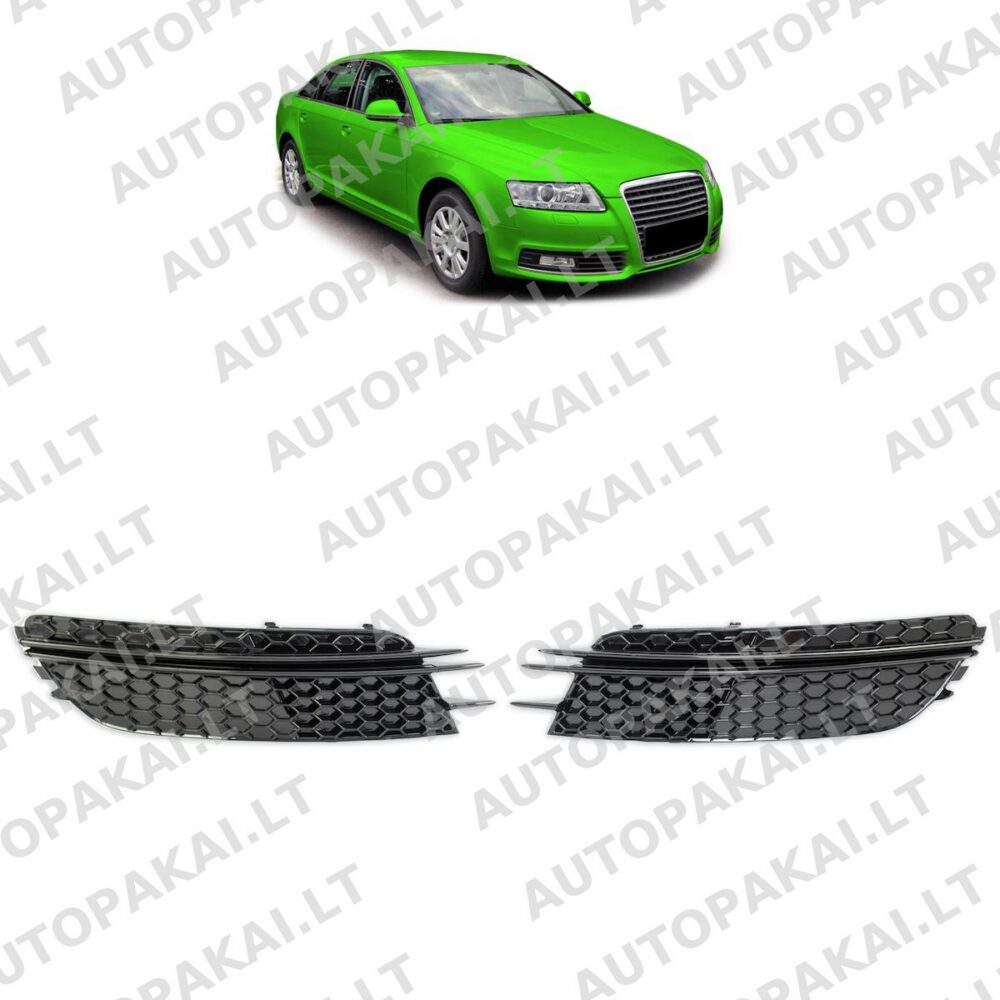 Fog Lamp Covers Gloss Black suitable for AUDI A6 C7 4G 11-14