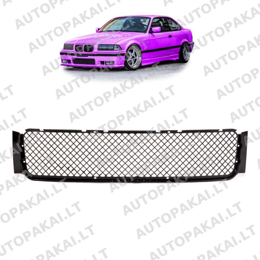 Priekinės grotelės bamperio BMW 3 E36 Coupe Cabrio + Sedan Touring Compact 91-00 modeliui
