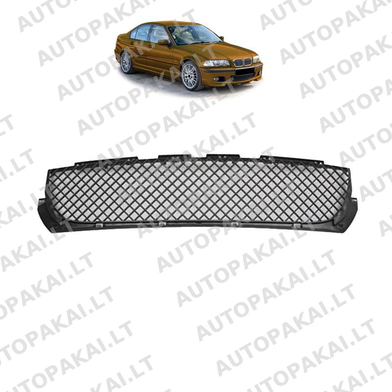 Front Bumper Mesh Center Grille suitable for BMW 3 E46 Coupe Cabrio 99-06