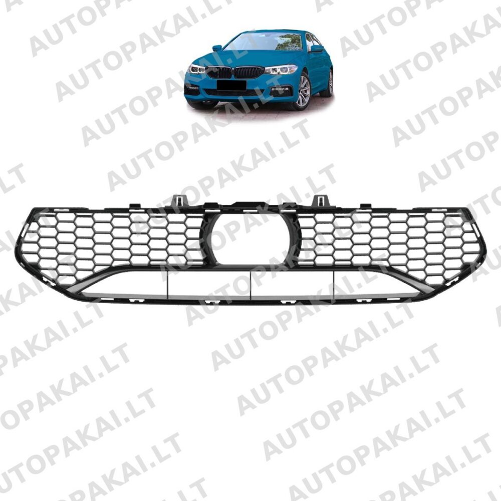 Front Bumper Mesh Center Grille ACC for BMW 5 (G30,F90,G31) Pre-Facelift 17-20
