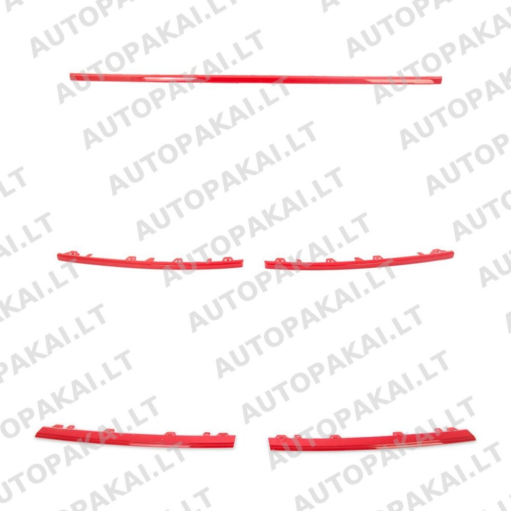 Front Bumper Grilles Set Red suitable for VW TRANSPORTER MULTIVAN T6 2015-2019