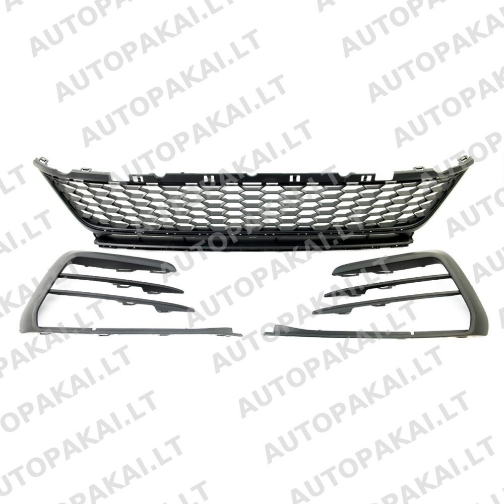 BUMPER GRILLE AND FOG LAMP CASE Suitable for Golf 7.52017-2020 Gloss Black