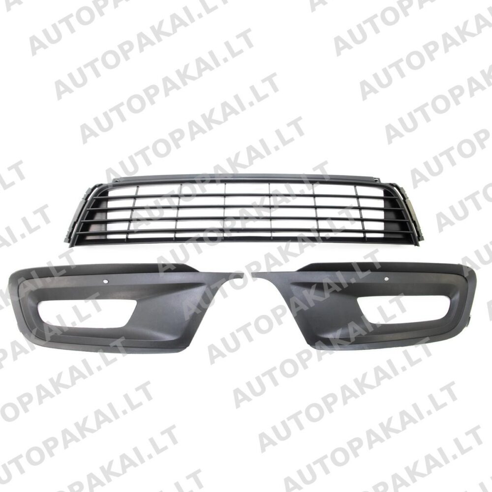 Front Bumper Grille Set Black  for VW POLO (6R) Pre-Facelift 2009-2014