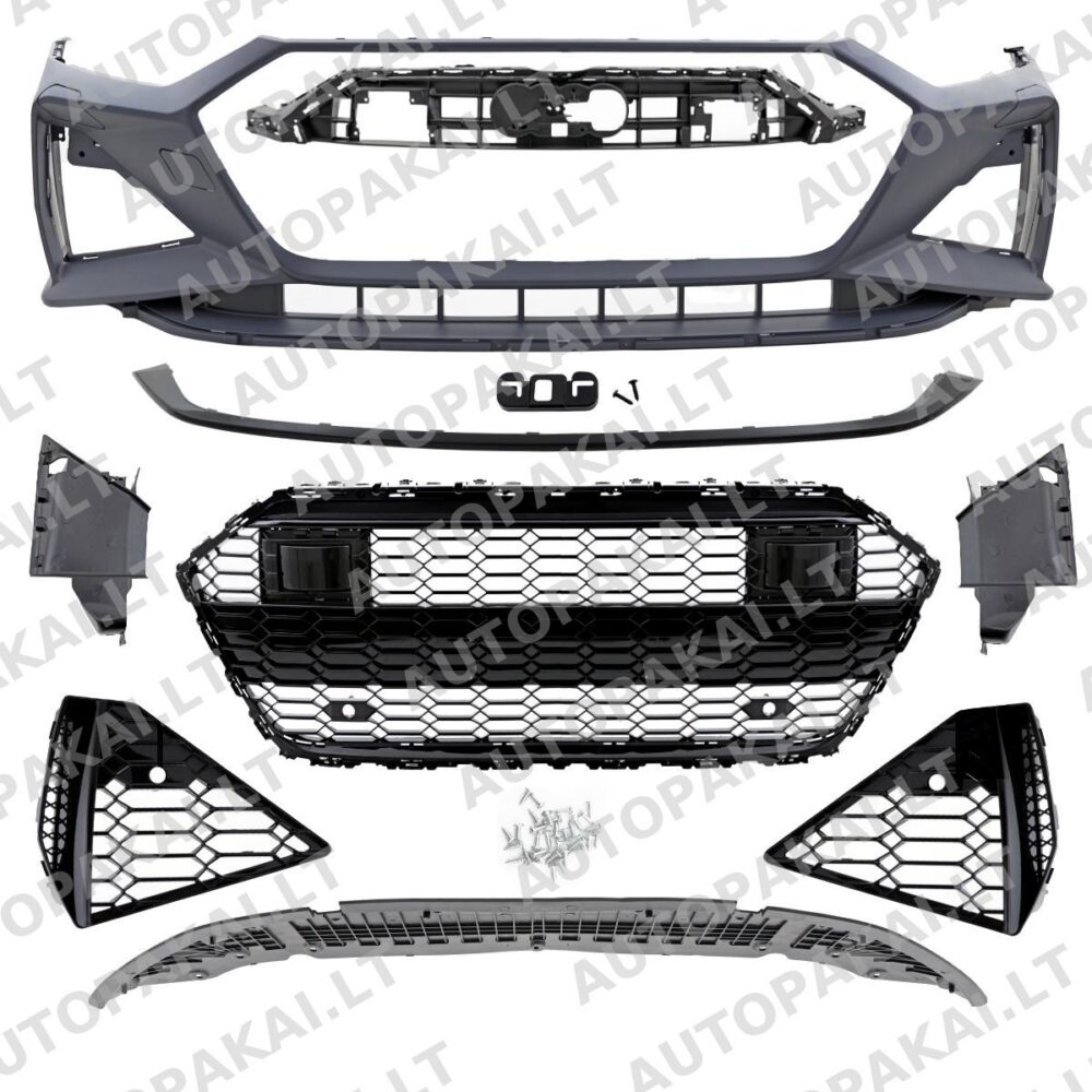 Bumper Front With Grille for AUDI A7 (4K) Sportback Pre-Facelift 2019->