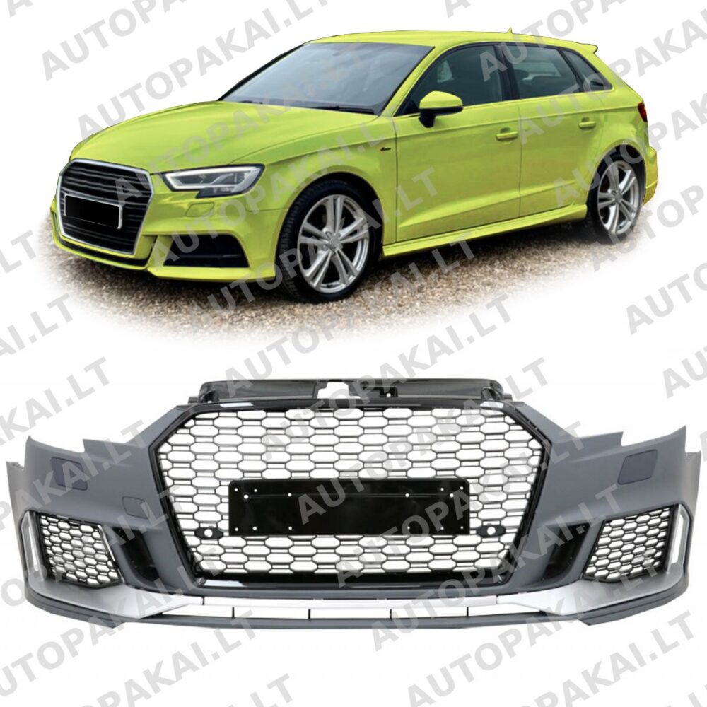 Front Bumper with Grille + PDC + SRA fit for AUDI A3 8V Sportback 16-19