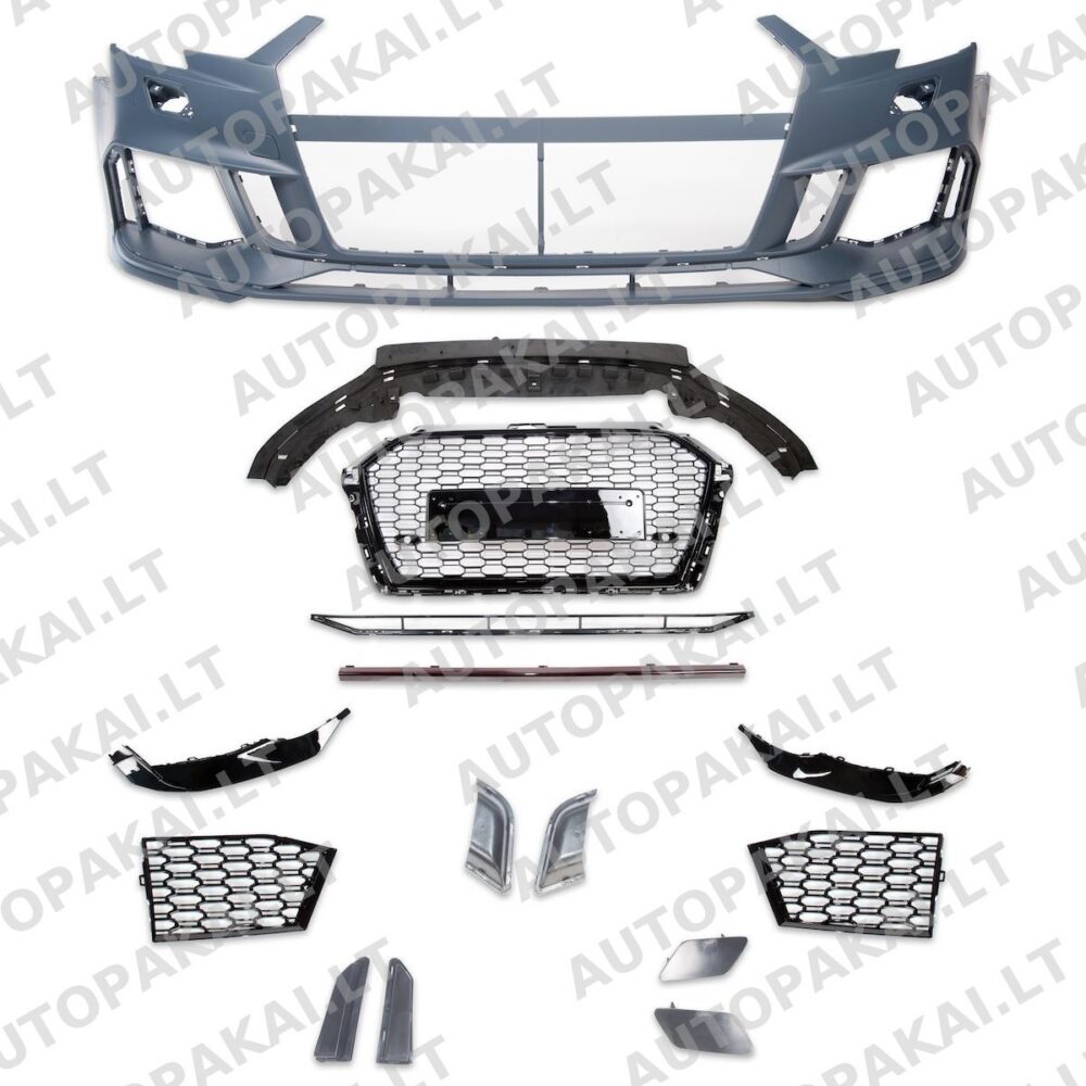 Front Bumper with Grille + PDC + SRA fit for AUDI A3 8V Sedan Cabrio 16-19
