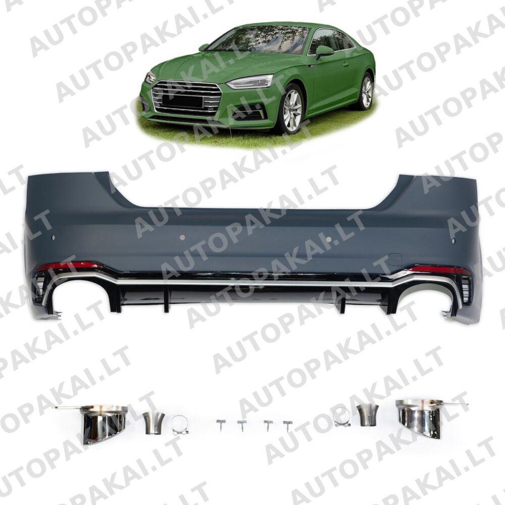 Rear Bumper with PDC suitable for AUDI A5 F5 Coupe Cabrio Sportback 16-20