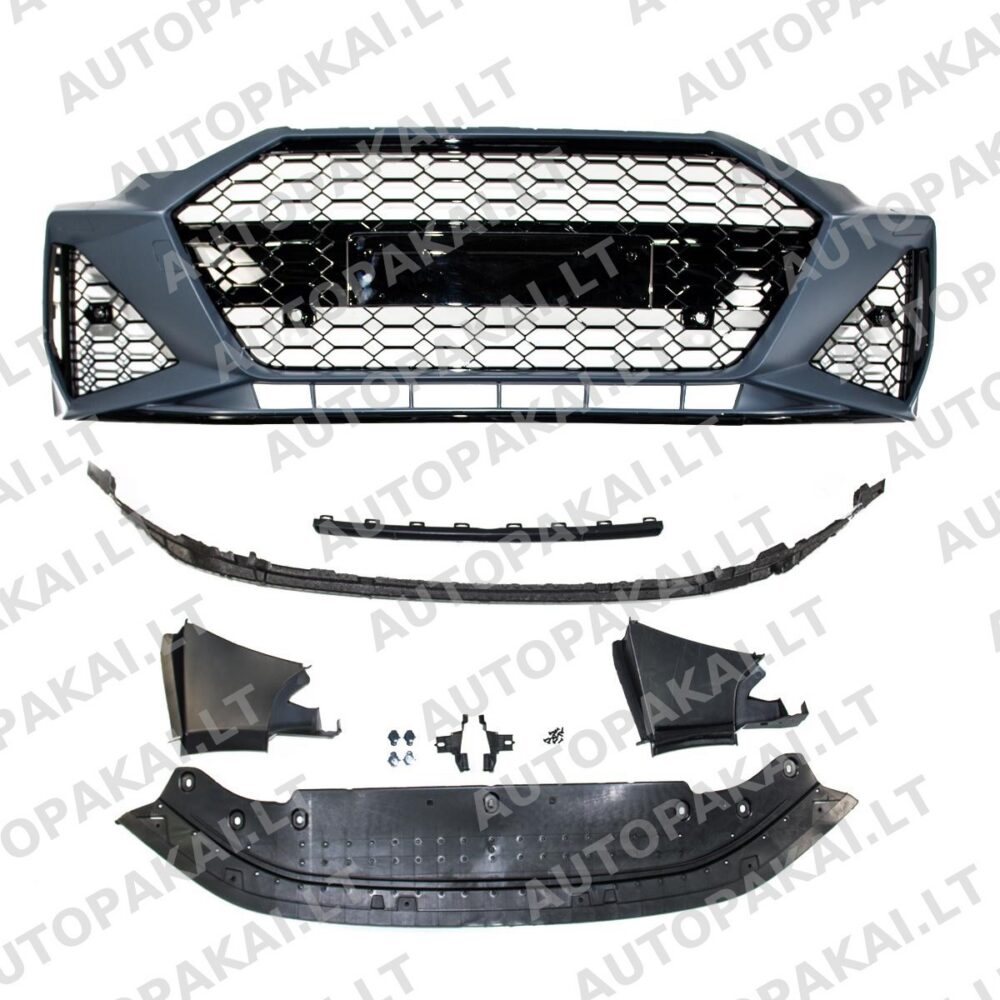 Bumper Front + Grille for AUDI A6 C8 (4A) Sedan Avant Pre-Facelift 19->