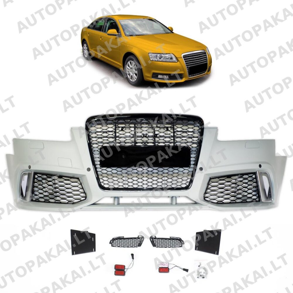 Priekinis bamperis su grotelėmis AUDI A6 C6 (4F) Sedan Avant 2004-2011