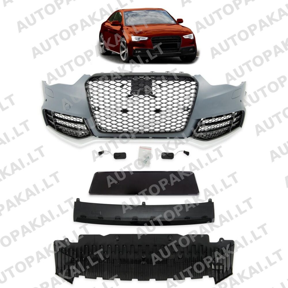 Front Bumper + Grille PDC + SRA suitable for AUDI A5 8T Sportback 11-15