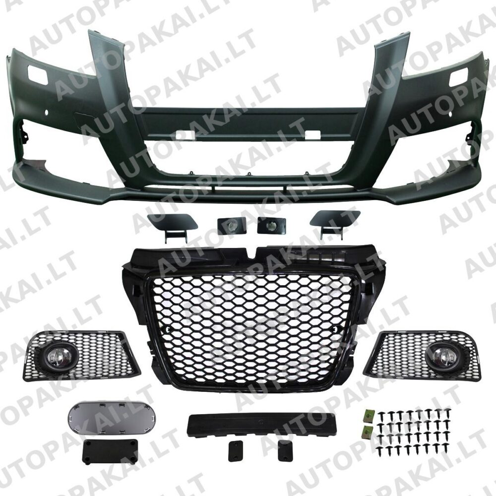 Front Bumper With Grille Fog Lights PDC SRA suitable for AUDI A3 8P 08-12