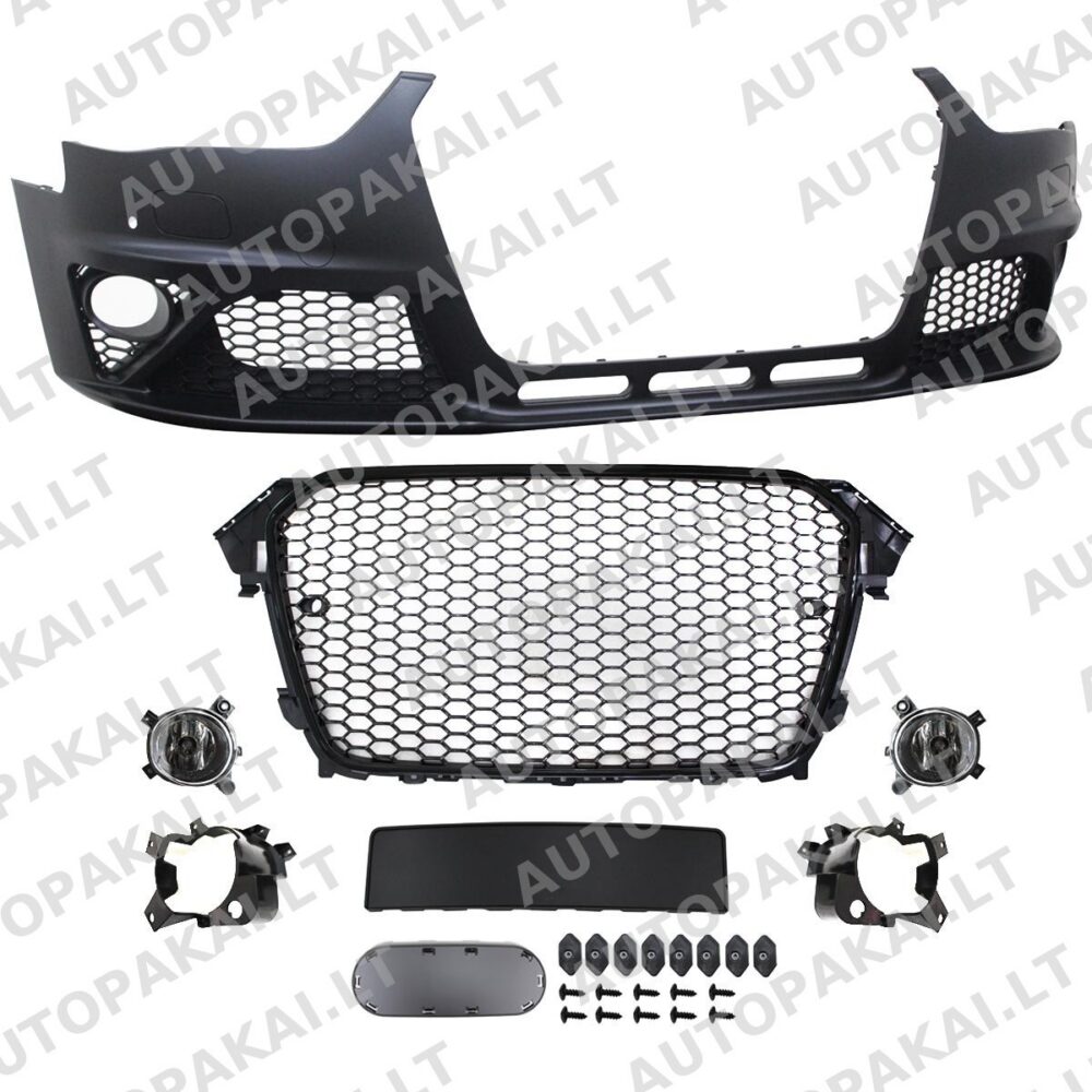 Front Bumper With Grille Fog Lights PDC SRA suitable for AUDI A4 B8 11-15