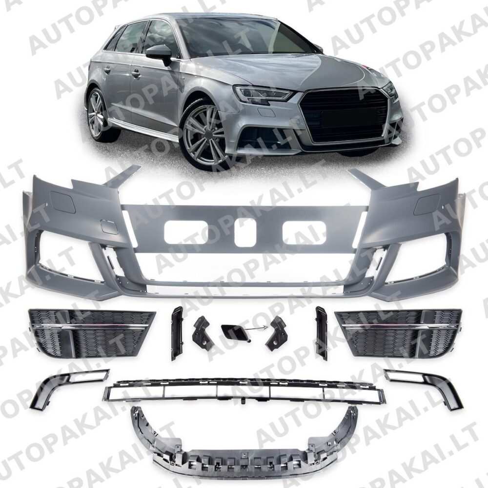 Front Bumper With PDC + SRA suitable for AUDI A3 8V Sportback 16-19
