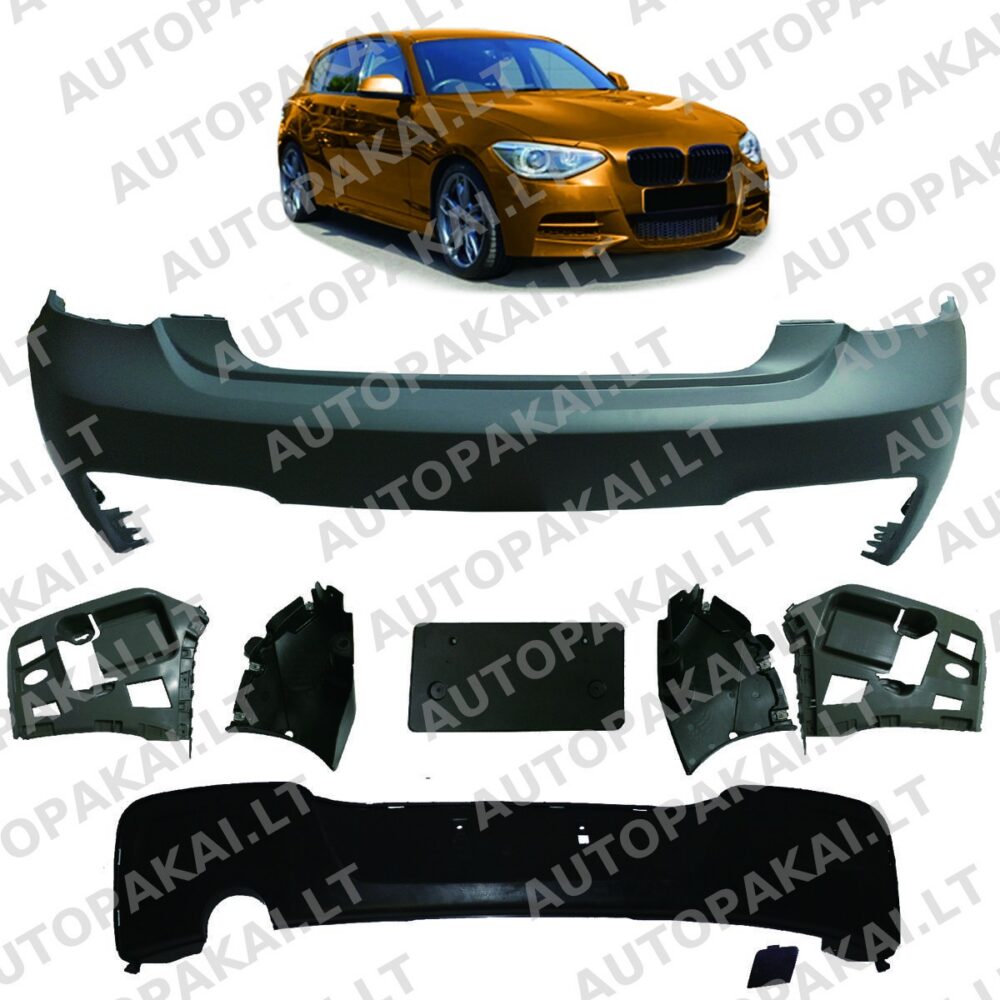 Galinis bamperis + difuzorius BMW 1 (F20, F21) hečbekui prieš „Facelift“ 11-15