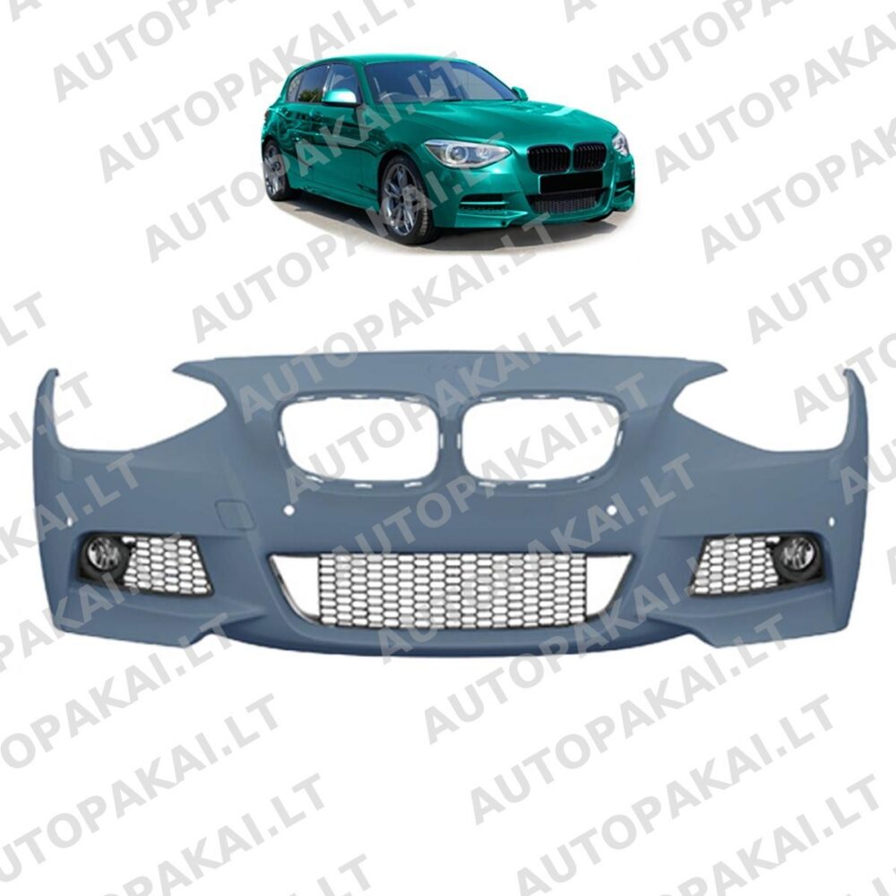 Bumper Front Spoiler for BMW 1 (F20,F21) Hatchback Pre-Facelift 11-15