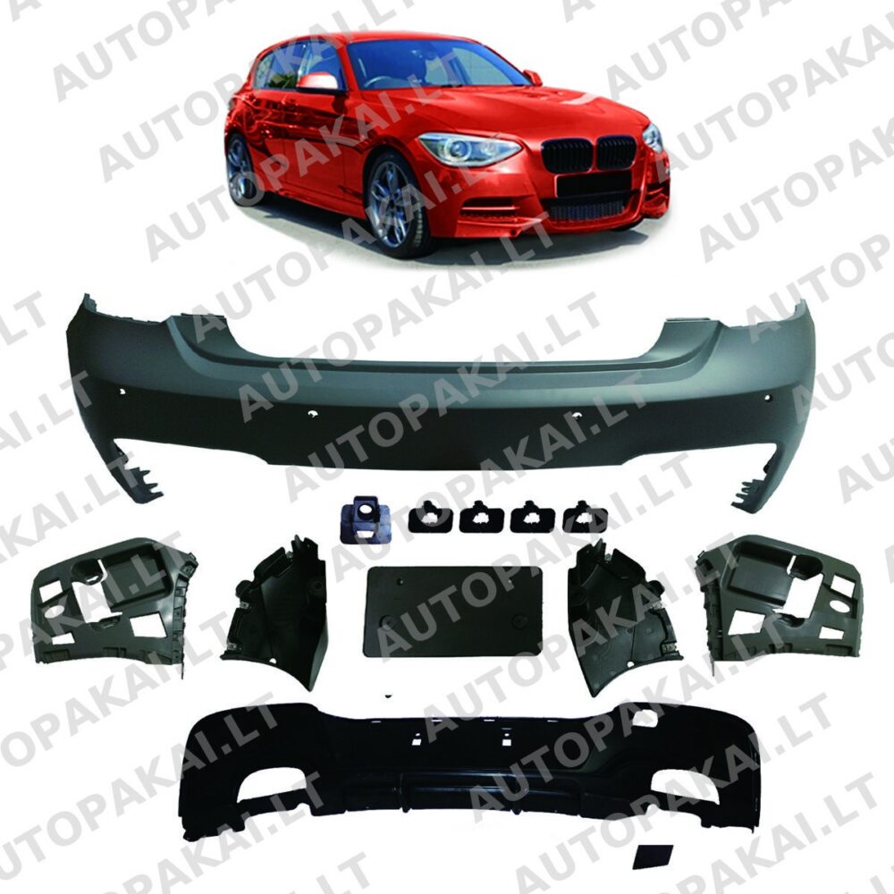 Rear Bumper + PDC Diffuser suitable for BMW F20,F21 Hatchback  11-15 -OO–OO–