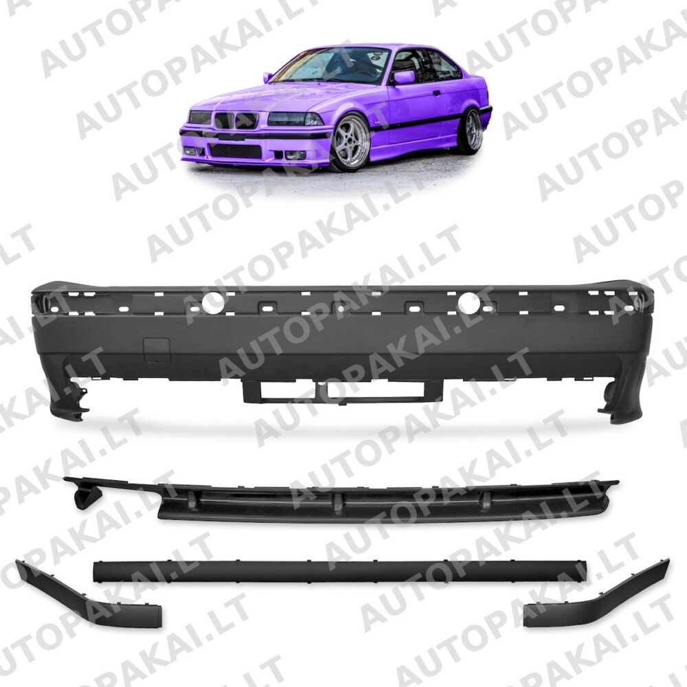 Galinis bamperis su difuzoriumi, tinkantis BMW 3 E36 91-99