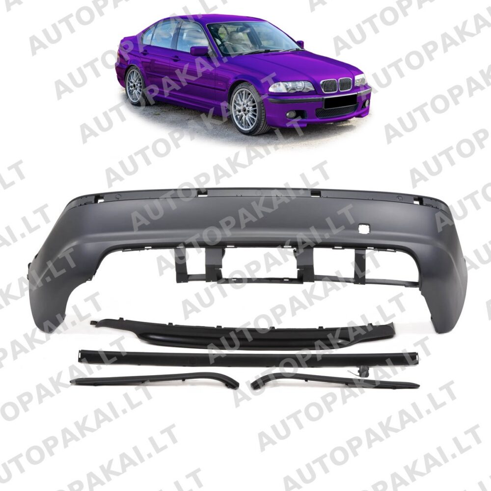 Rear Bumper With Diffuser suitable for BMW 3 E46 Sedan 98-05