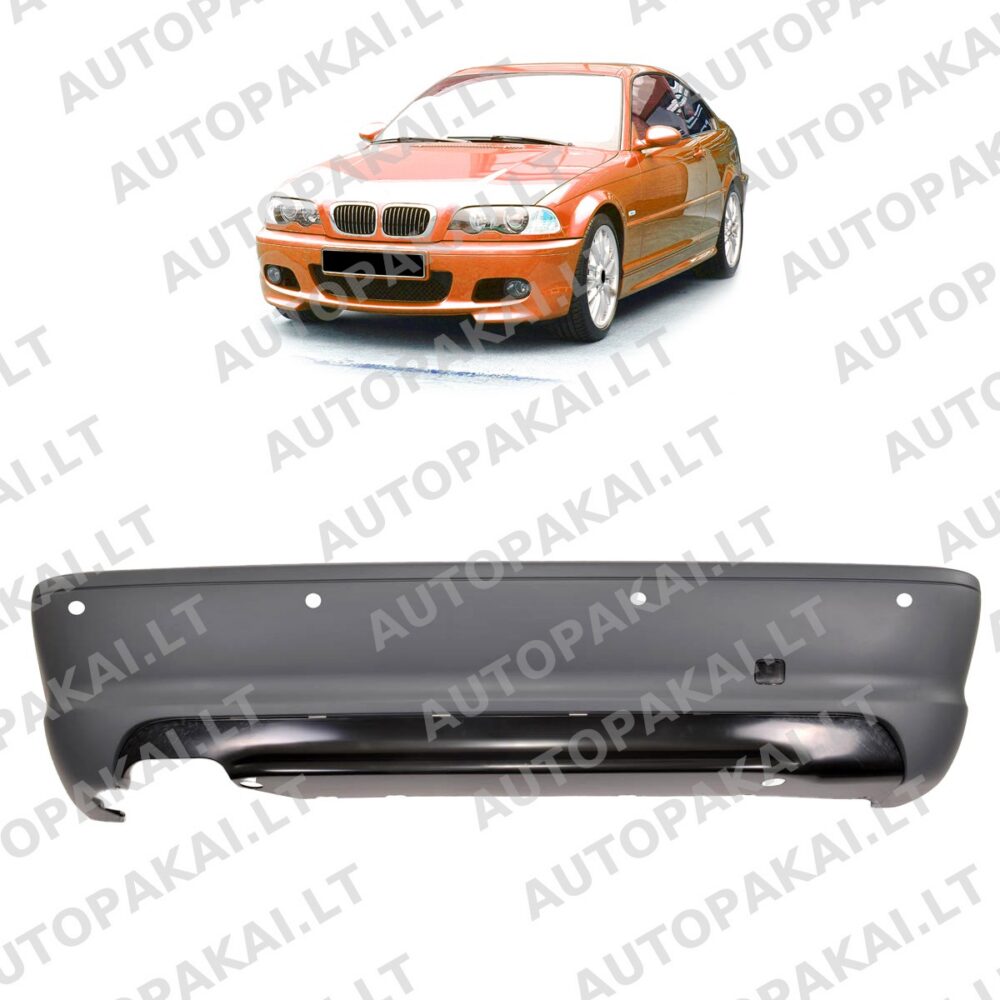 Rear Bumper PDC With Diffuser suitable for BMW 3 E46 Coupe Cabrio 99-06