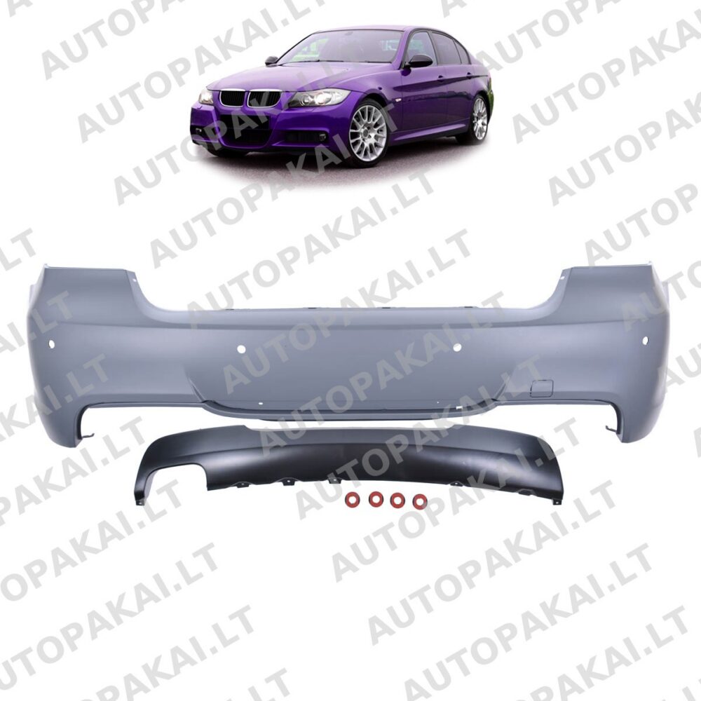 Rear Bumper PDC With Diffuser suitable for BMW 3 E90 Sedan 05-11