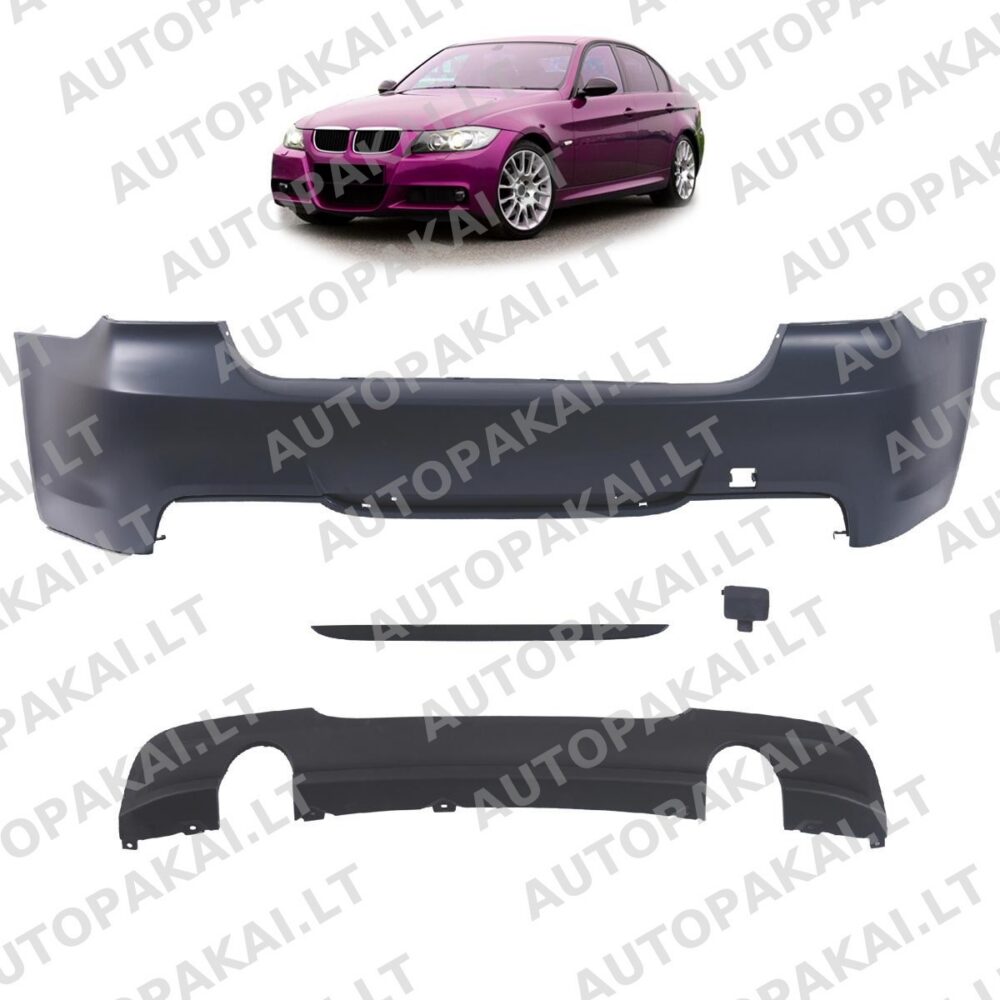 Bumper Rear With Diffuser suitable for BMW 3 (E90) Sedan 2005-2011