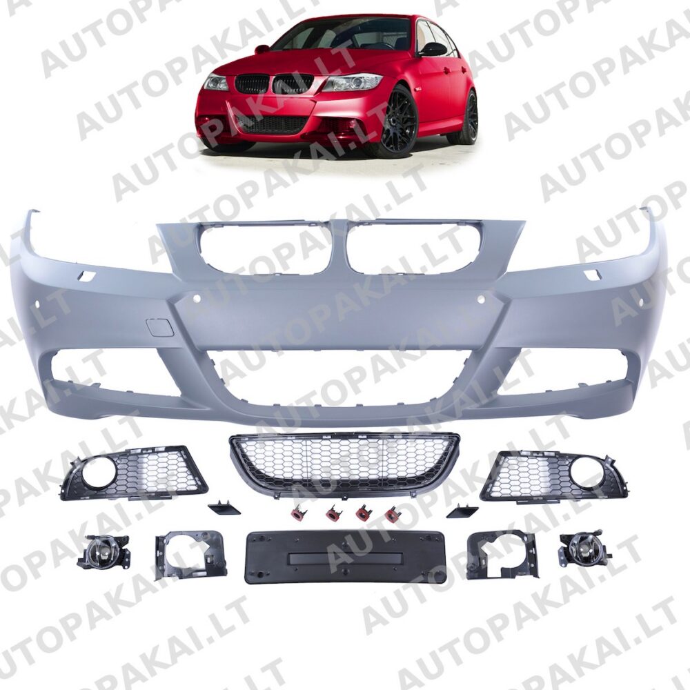 Sport Bumper Front W/SRA. W/PDC. W/Fog for BMW 3 LCI (E90,E91) 2008-2011