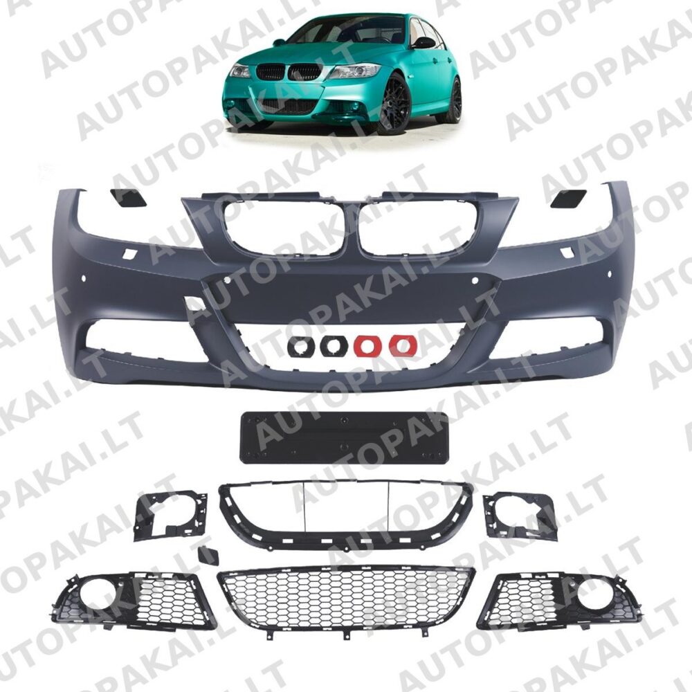 Priekinis bamperis PDC SRA tinka BMW 3 E90, E91 Sedan Touring 08-11