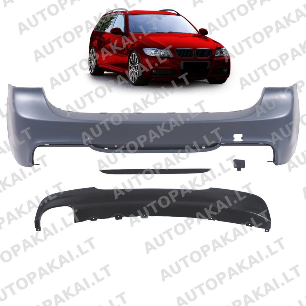 Bumper Rear With Diffuser suitable for BMW 3 (E91) Touring 2005-2011