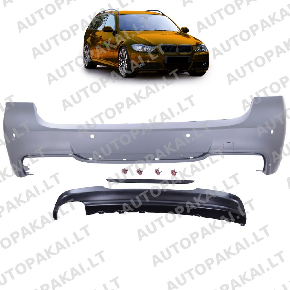 Rear Bumper PDC With Diffuser suitable for BMW 3-Series E91 Touring 05-11