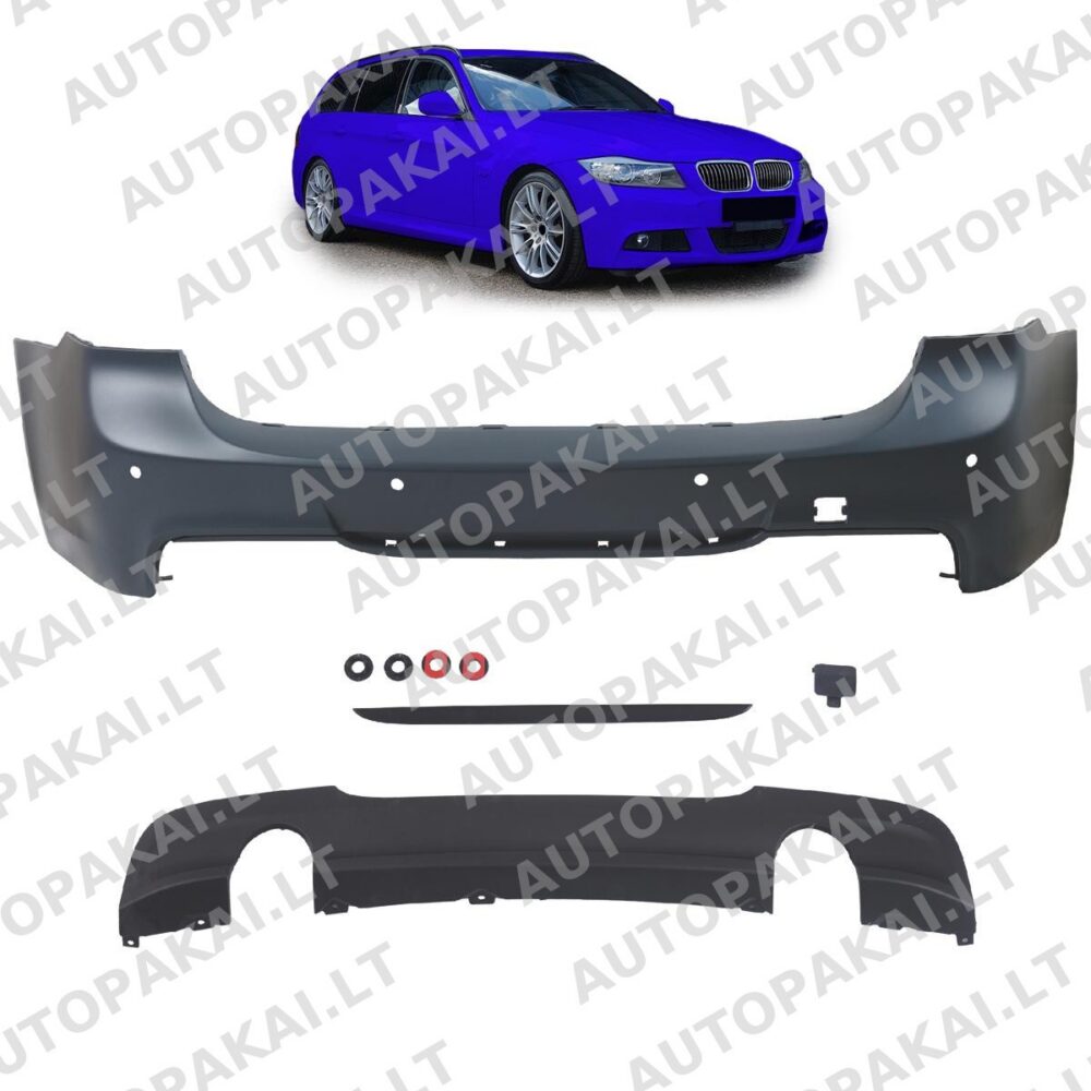Rear Bumper PDC With Diffuser fit for BMW 3-Series E91 Touring 335 05-11