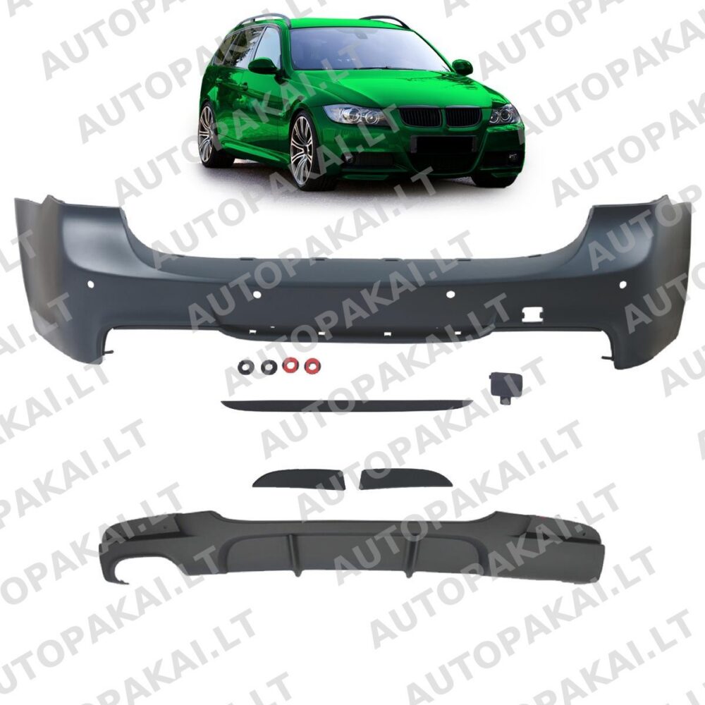 Rear Bumper PDC With Diffuser suitable for BMW 3-Series E91 Touring 05-11 P