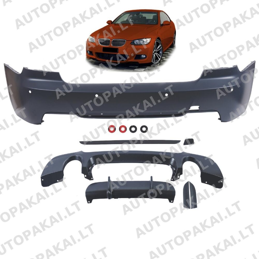 Galinio bamperio PDC su difuzoriumi, tinkantis BMW 3 E92, E93 335 06-13