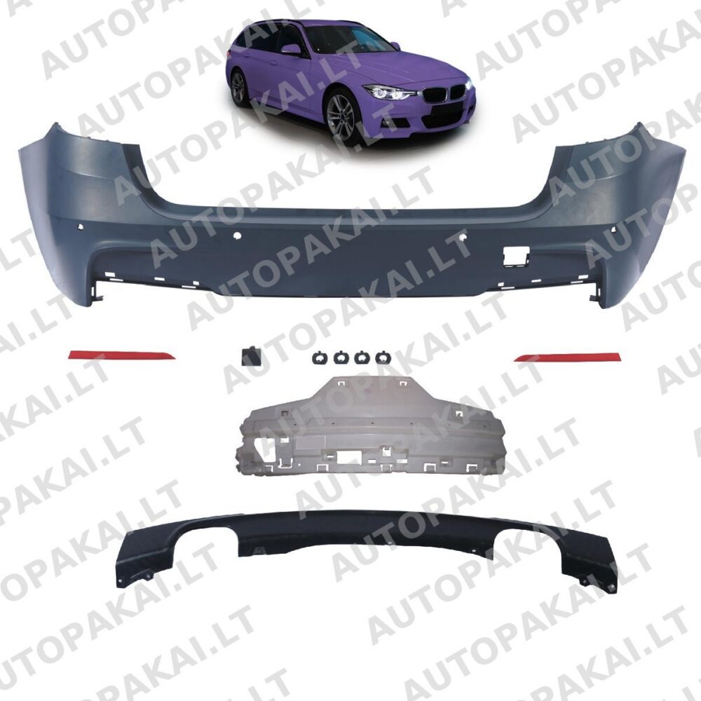 Rear Bumper with PDC Diffuser suitable for BMW 3-Series F31 Touring 12-18