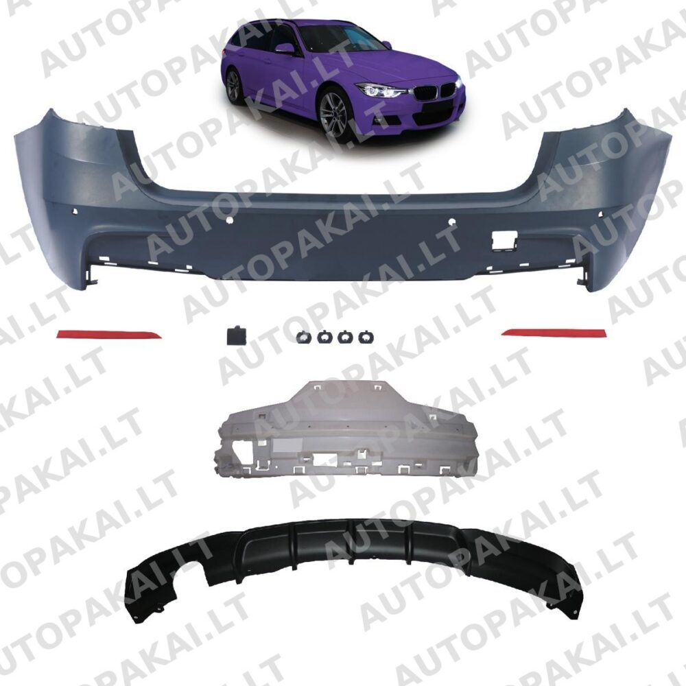 Rear Bumper with PDC Diffuser suitable for BMW 3-Series F31 Touring 12-18
