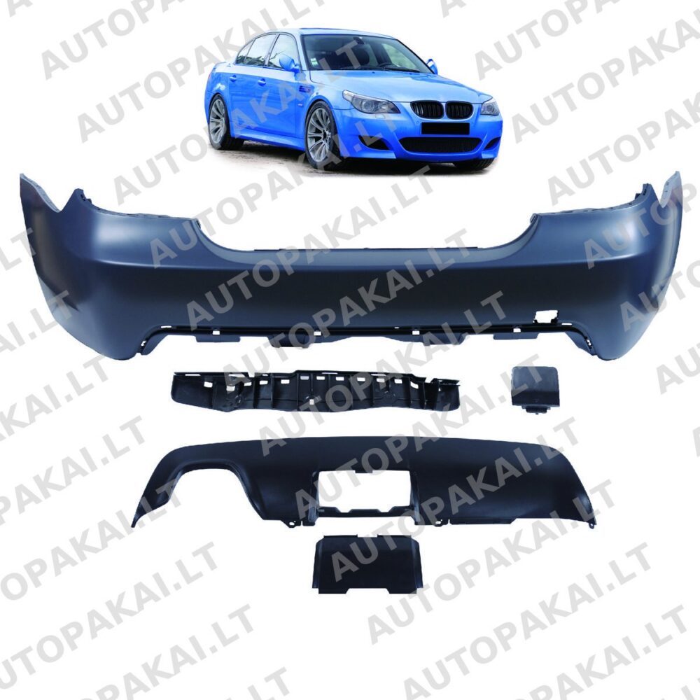 Bumper Rear With Diffuser TOWBAR suitable for BMW 5 (E60) Sedan 2003-2010