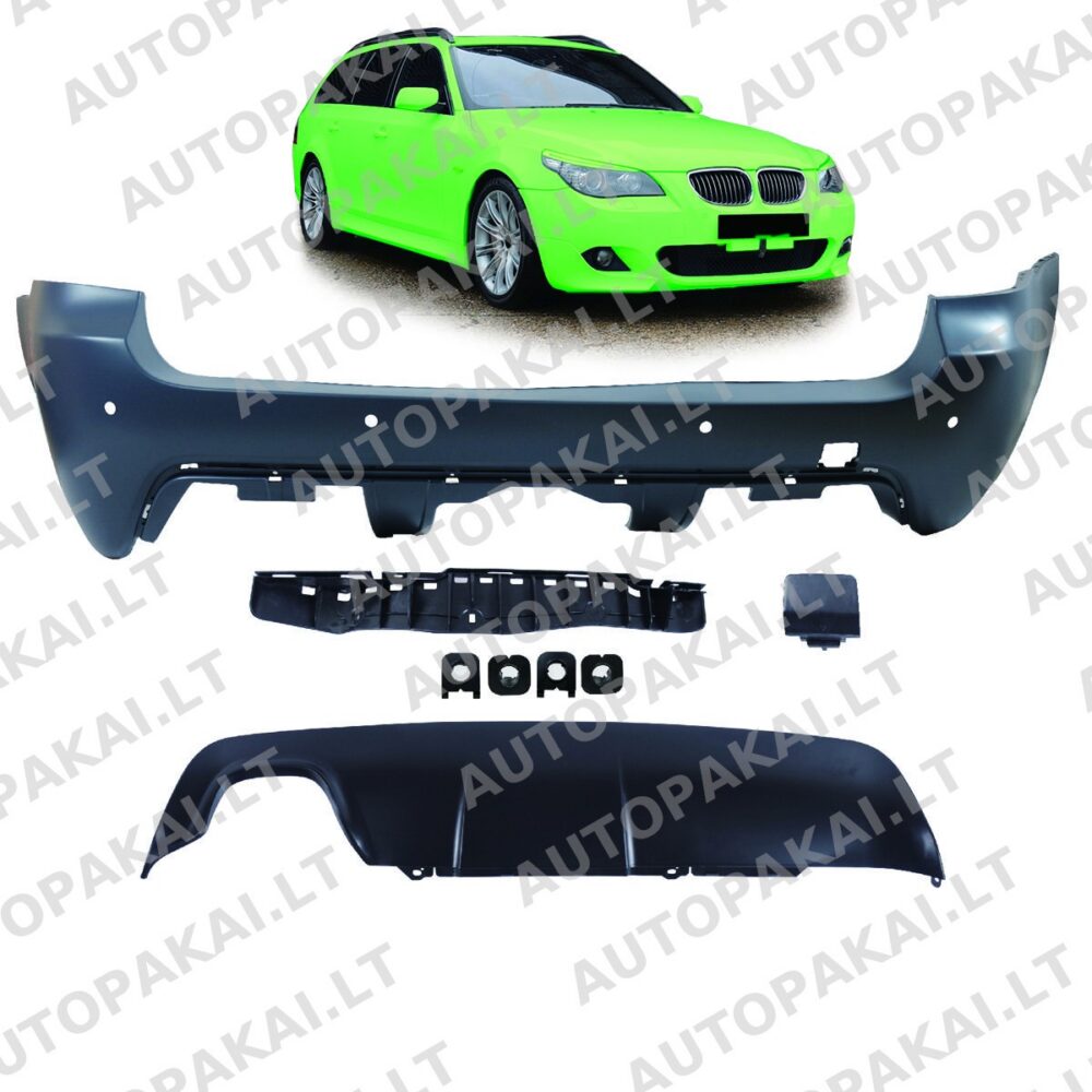 Rear Bumper PDC With Diffuser suitable for BMW 5 E61 Touring 03-07