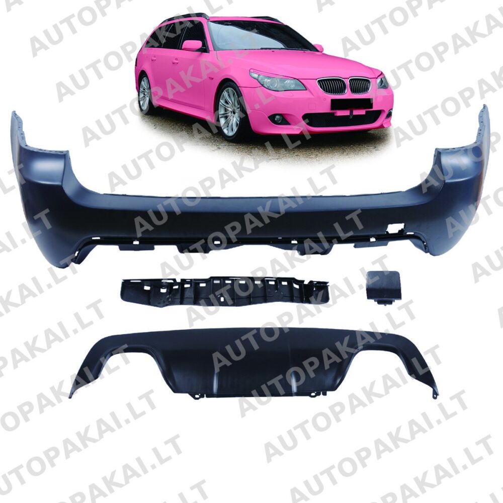 Bumper Rear With Diffuser suitable for BMW 5 (E61) Touring 2003-2010