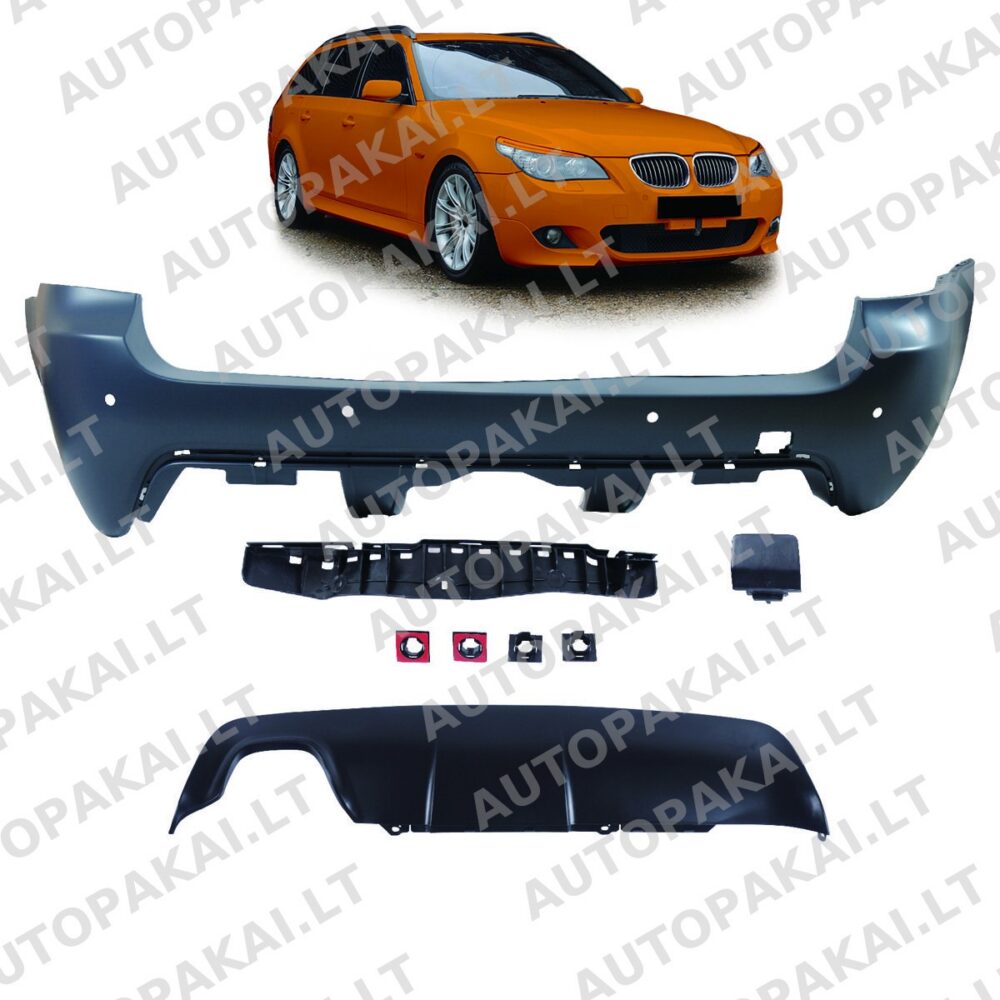 Rear Bumper PDC With Diffuser suitable for BMW 5 E61 Touring 07-10
