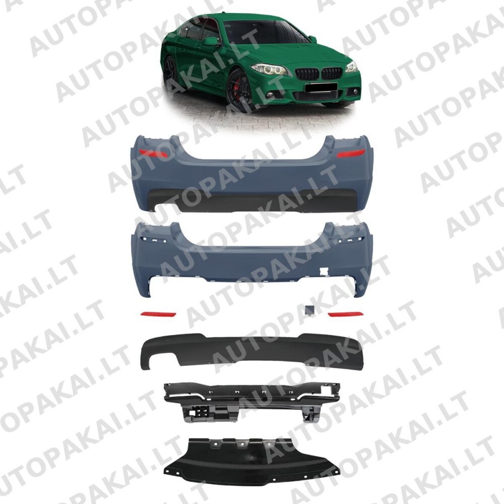 Rear Bumper with PDC Diffuser suitable for BMW 5-Series F10 Sedan 10-17