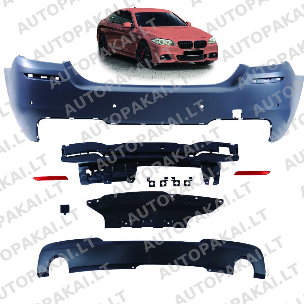 Rear Bumper with PDC Diffuser suitable for BMW 5-Series F10 Sedan 10-17