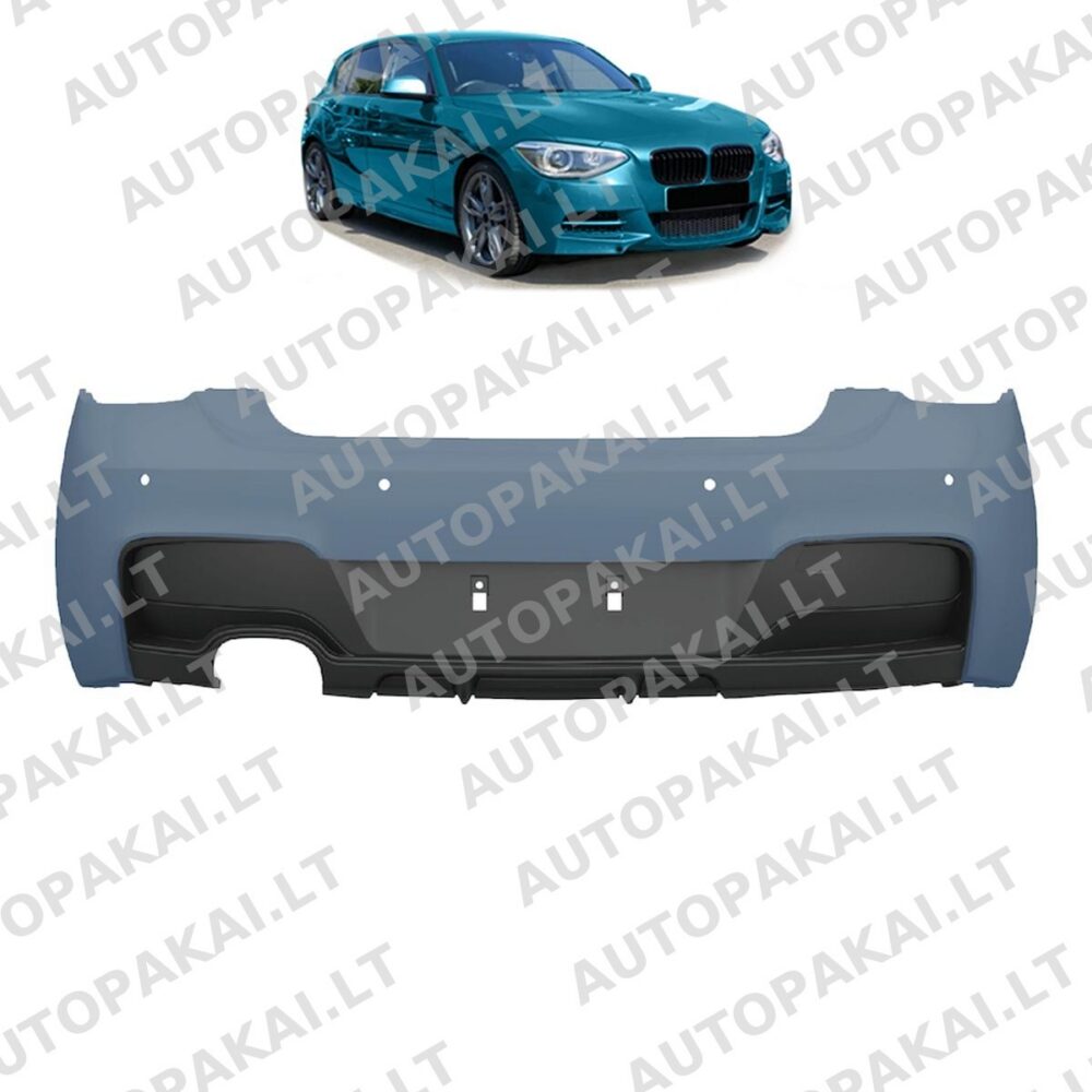 Rear Bumper + PDC Diffuser suitable for BMW F20,F21 Hatchback  11-15 -OO—