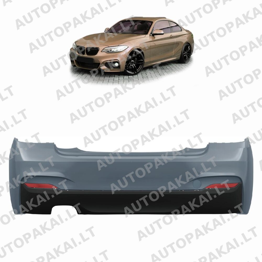 Galinis bamperis + PDC difuzorius tinka BMW F22, F23 kupė kabrioletui 13-21 -OO—