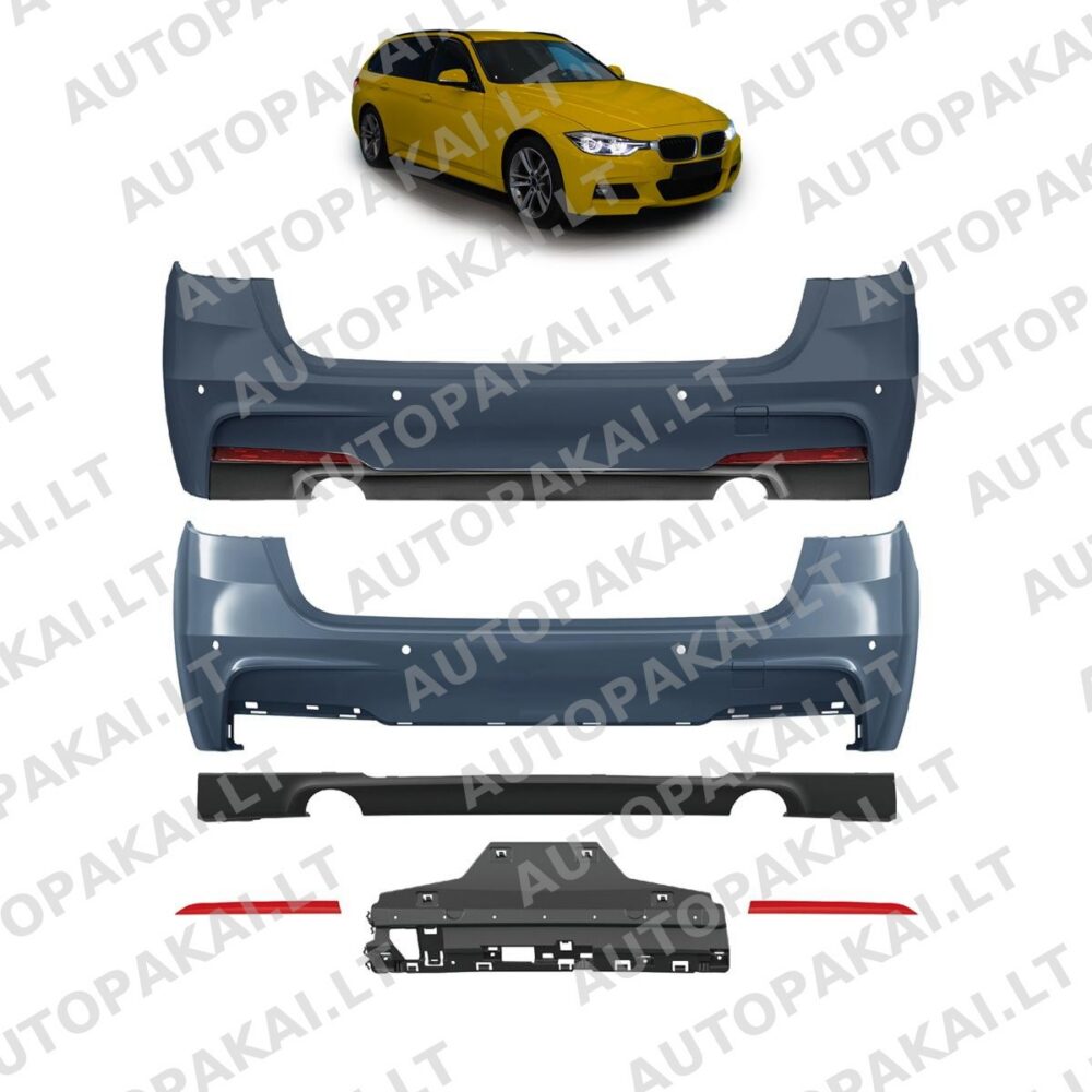 Rear Bumper with PDC Diffuser suitable for BMW 3-Series F31 Touring 12-18